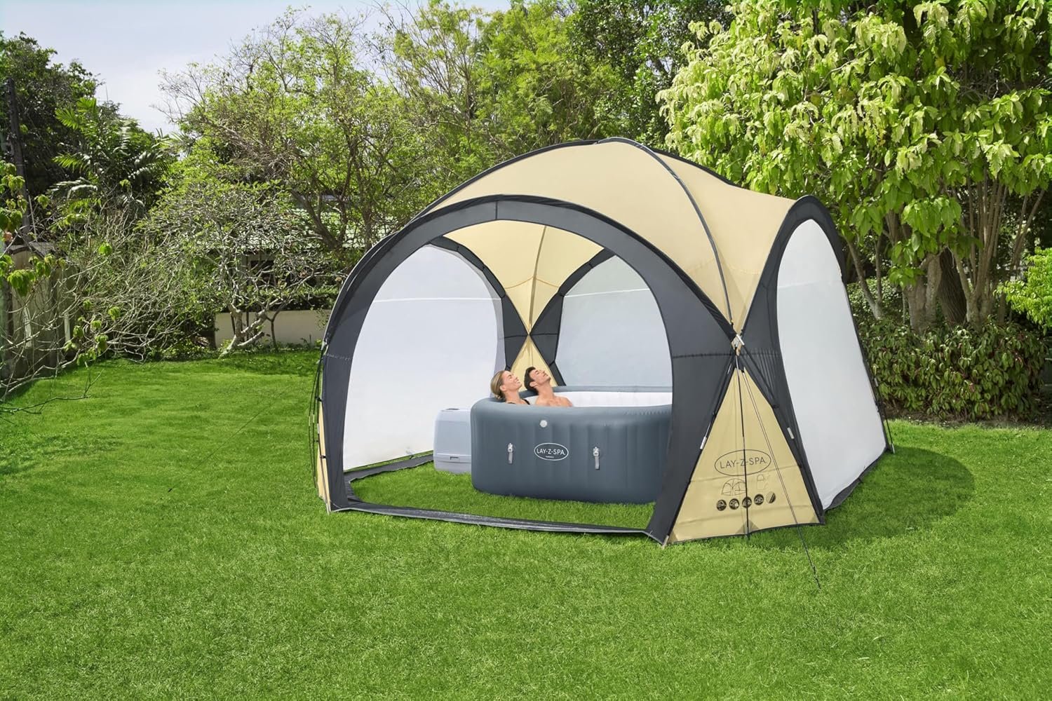 Bestway 60305 | Size 12.90 x 12.90 x 8.40 Ft | Lay-Z-Spa Gazebo Dome - Image 2