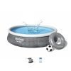 Bestway 57376 | Size 13.0 x 13.0 x 3.0 Ft | Inflatable Round Fast Set Portable Ready-Made Swimming Pool