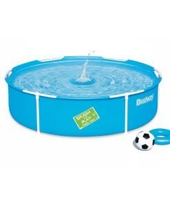 Bestway 56283 | Size 5.0 x 5.0 x 1.24 Ft | My First Frame Round Metal Frame Portable Ready-Made Swimming Pool