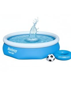 Bestway 57266 | Size 10.0 x 10.0 x 2.5 Ft | Inflatable Round Fast Set Portable Ready-Made Swimming Pool