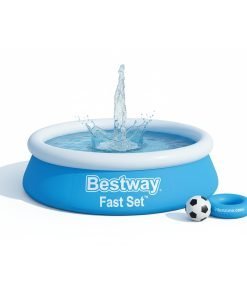 Bestway 57392 | Size 6.0 x 6.0 x 2.0 Ft | Inflatable Round Fast Set Portable Ready-Made Swimming Pool