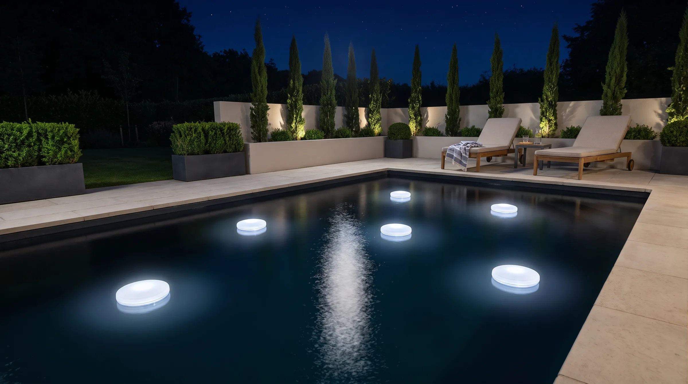 Floating Pool Light, in use