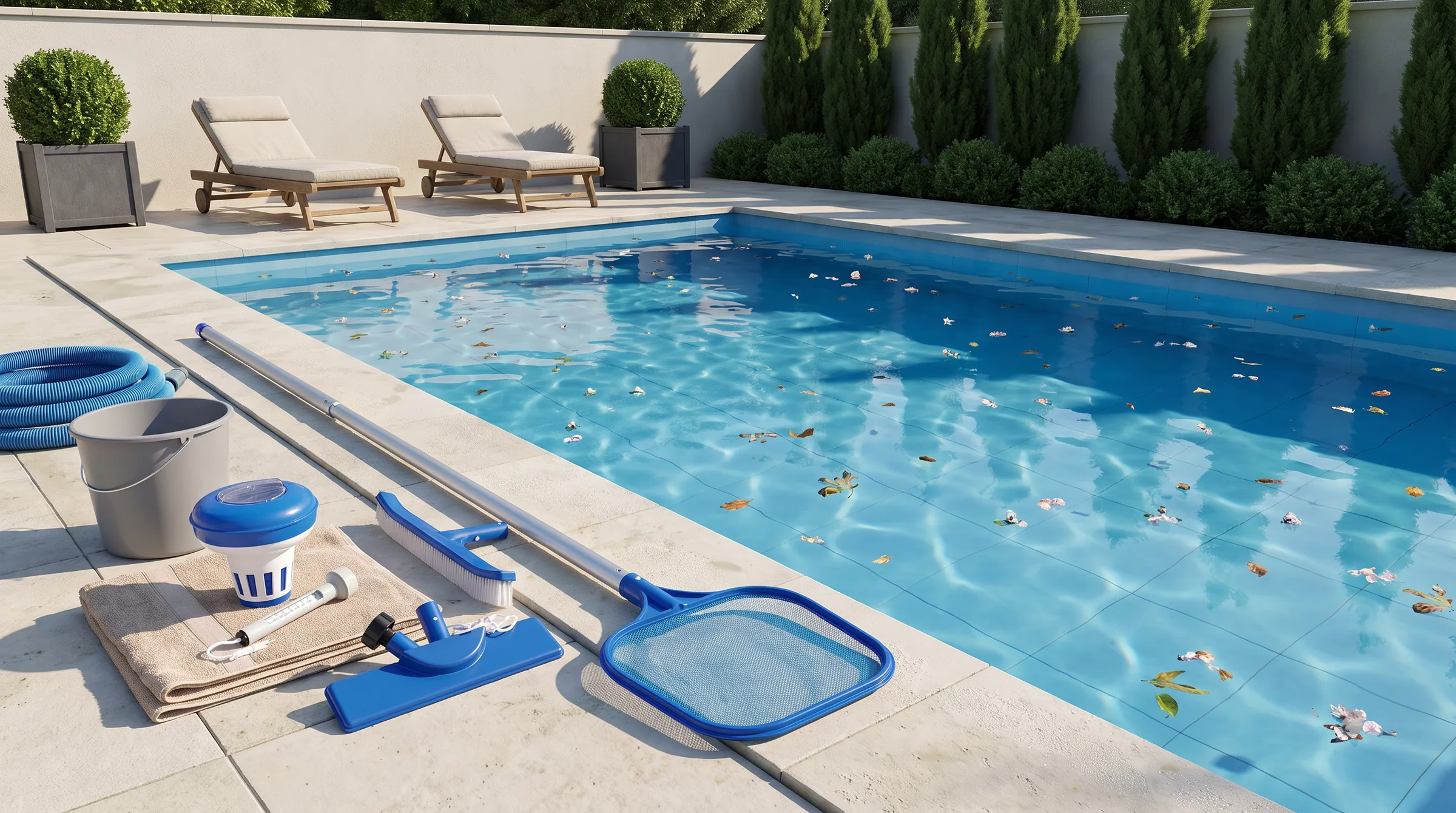 Pool Maintenance Kit, in use