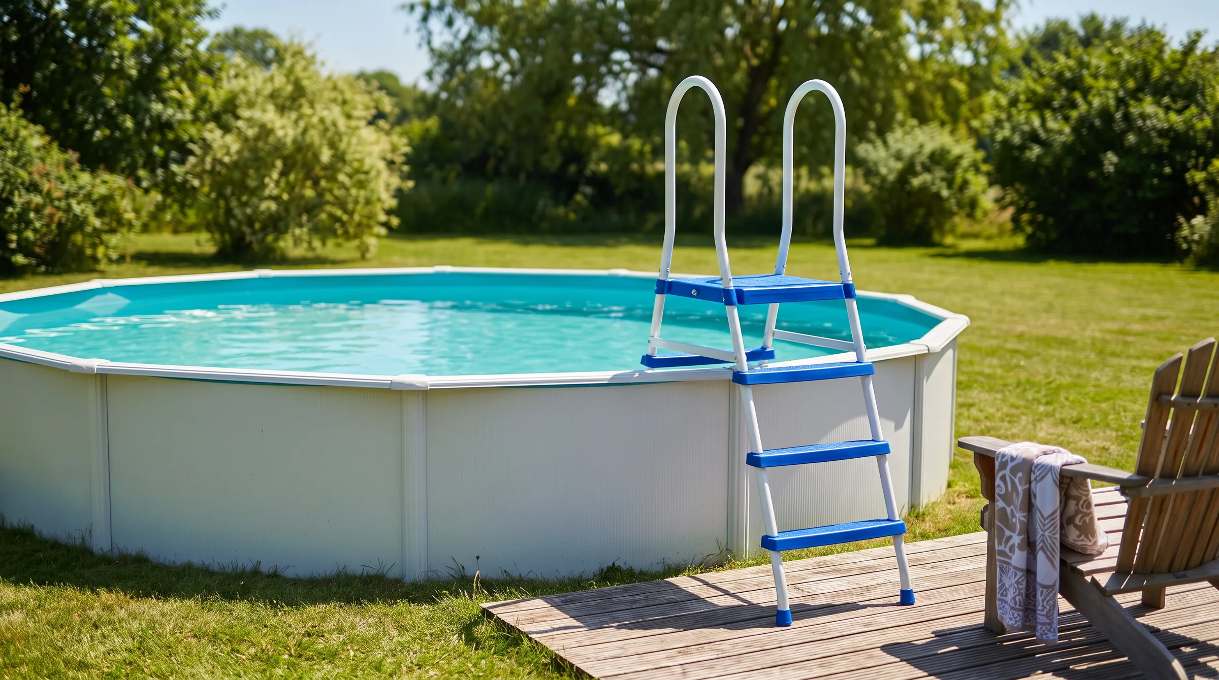 Intex Pool Ladder, in use