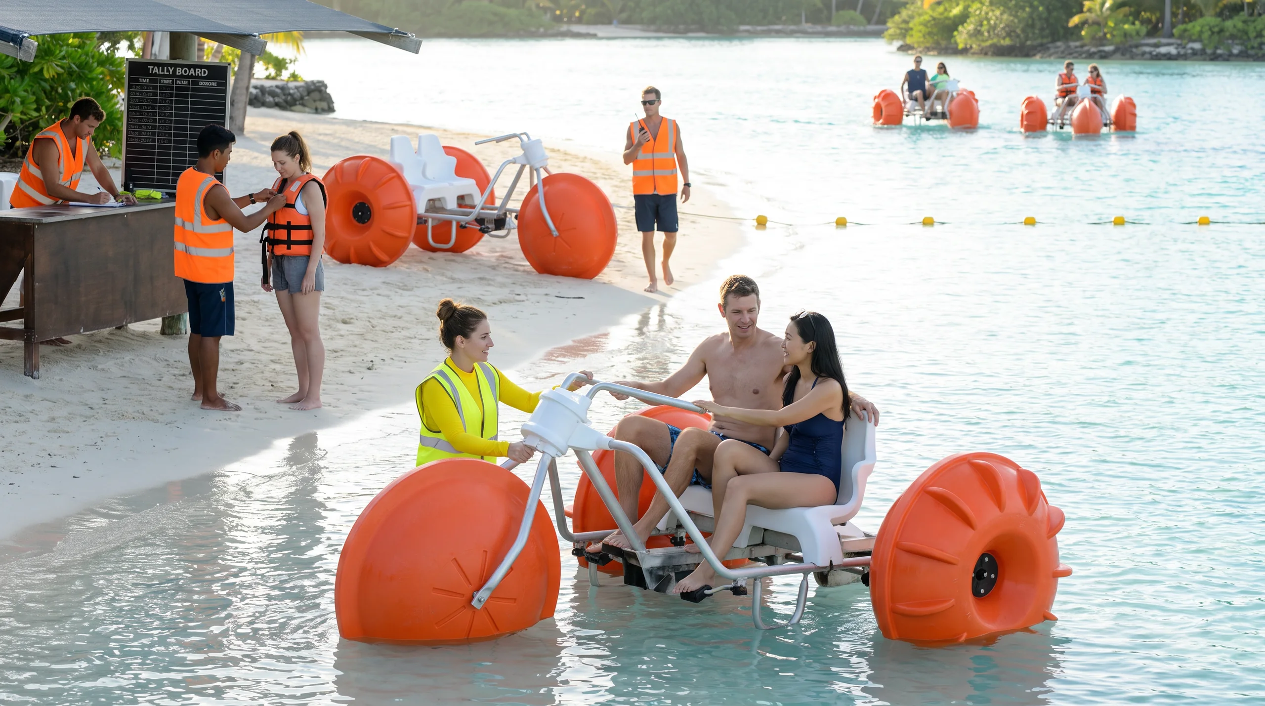 Aqua Tricycle, at a site