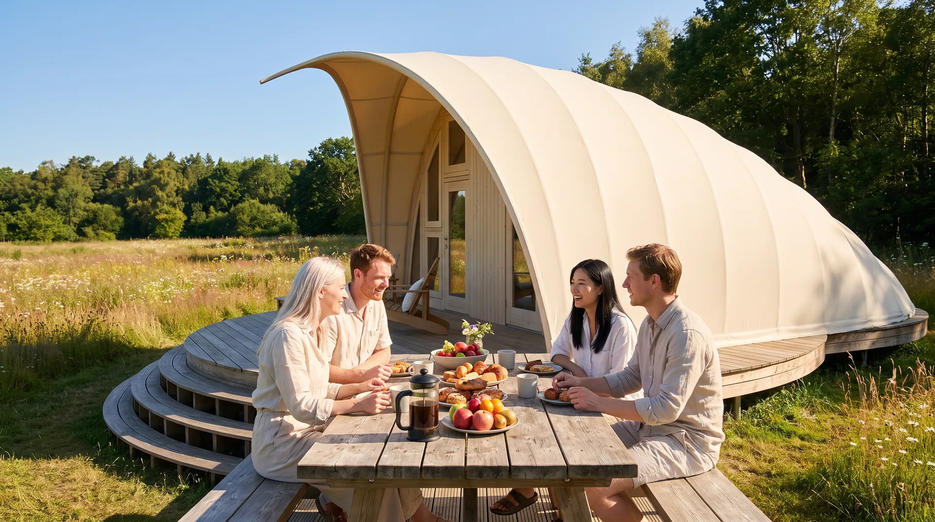 Cocoon Shell Tent, in use