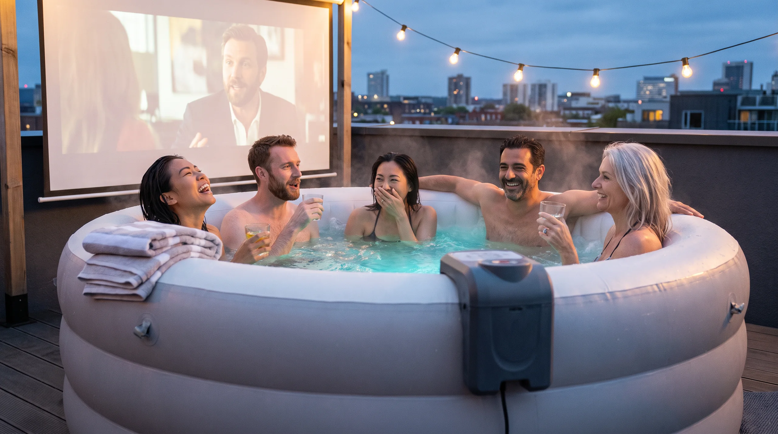Hot Tub Cinema, at a site