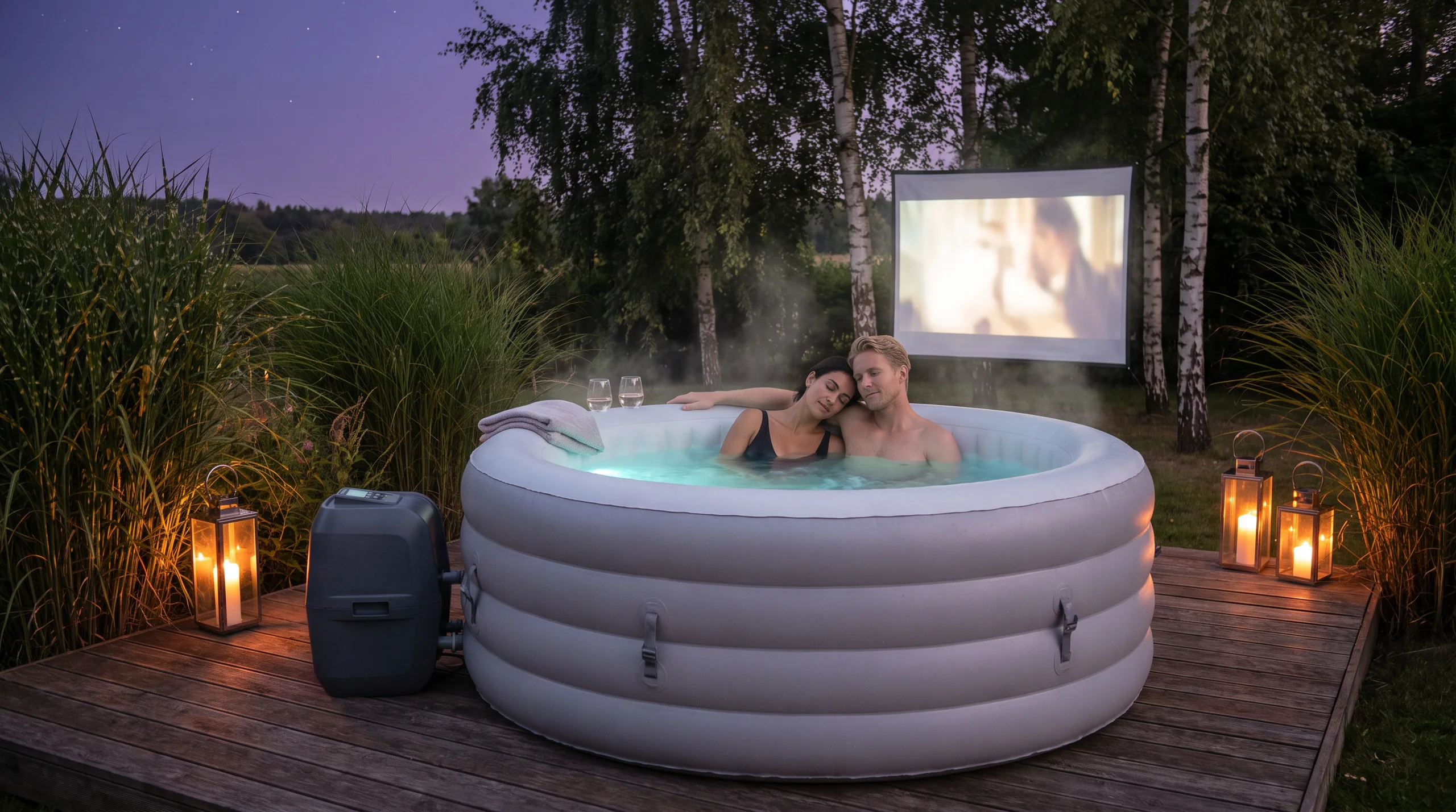 Hot Tub Cinema, at a site