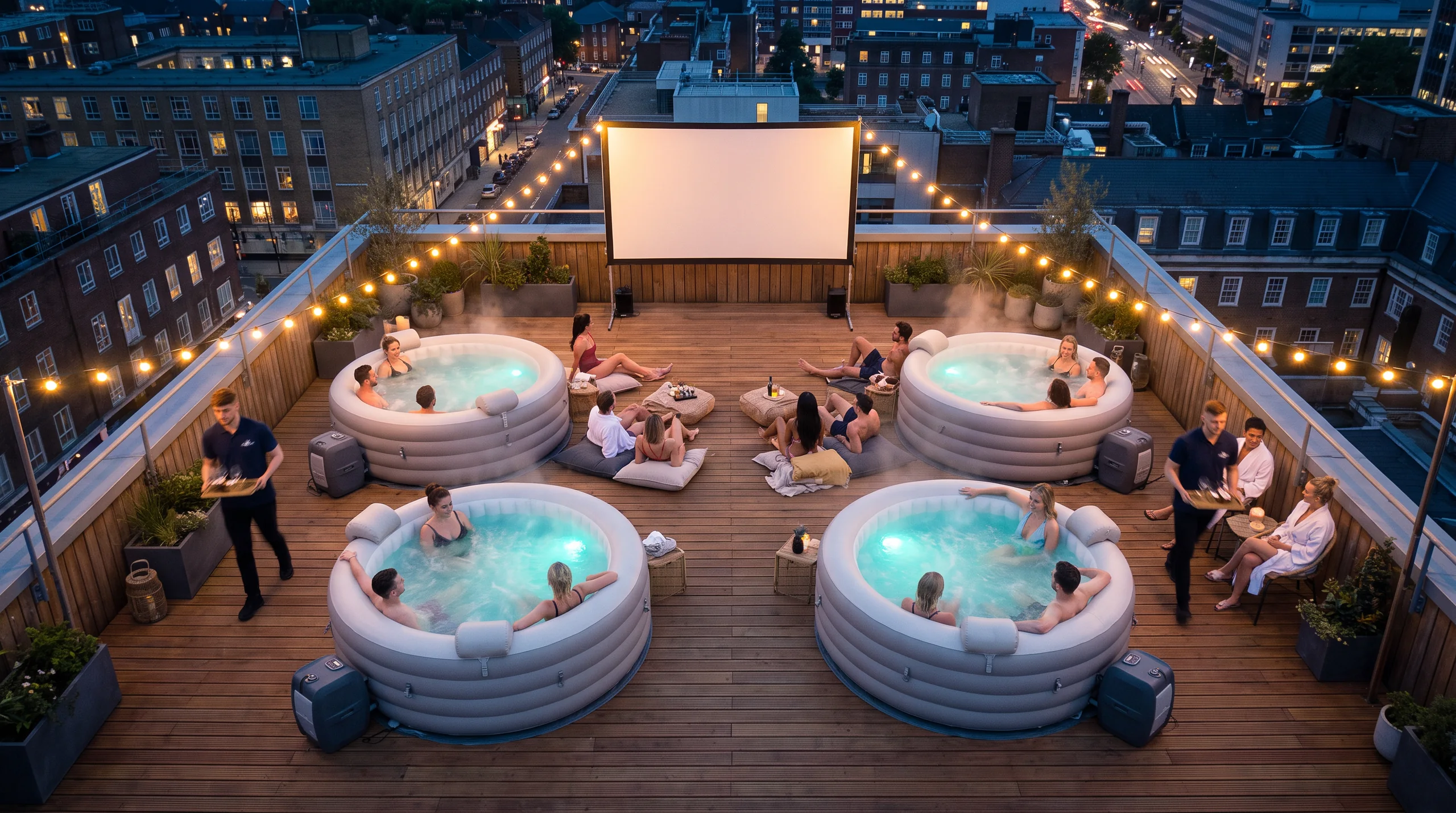 Hot Tub Cinema, at a site