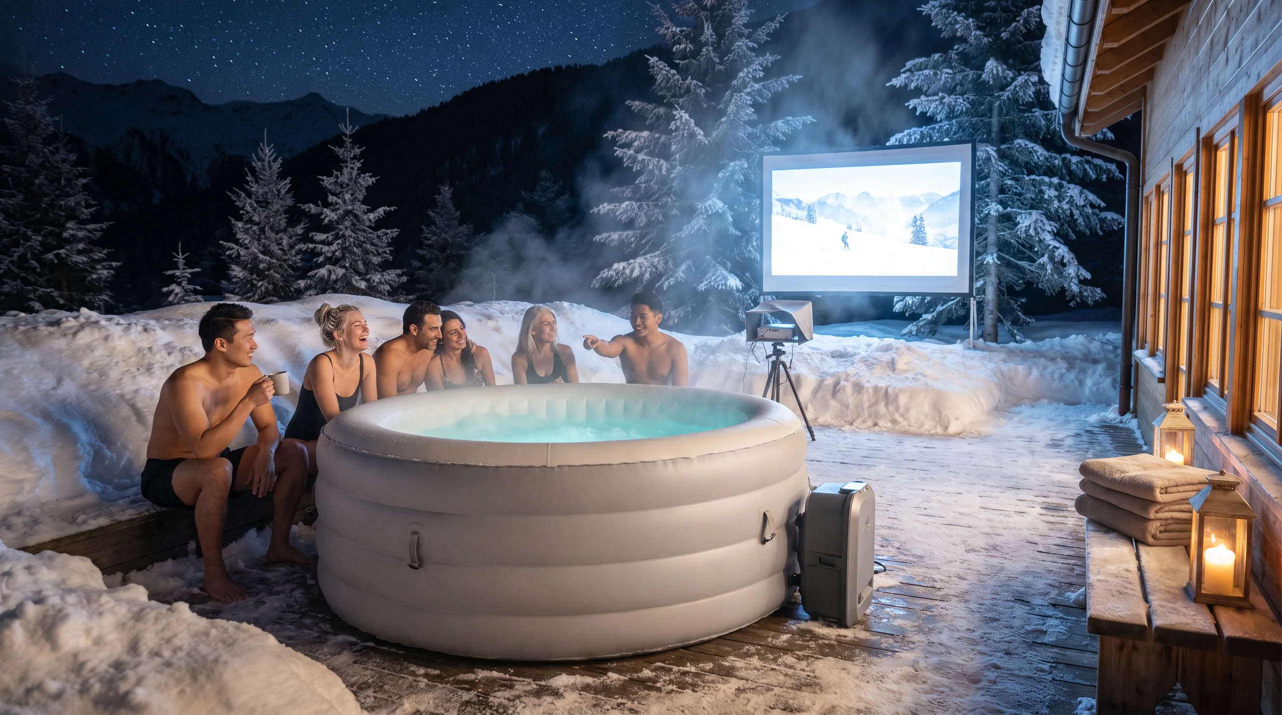 Hot Tub Cinema, at a site