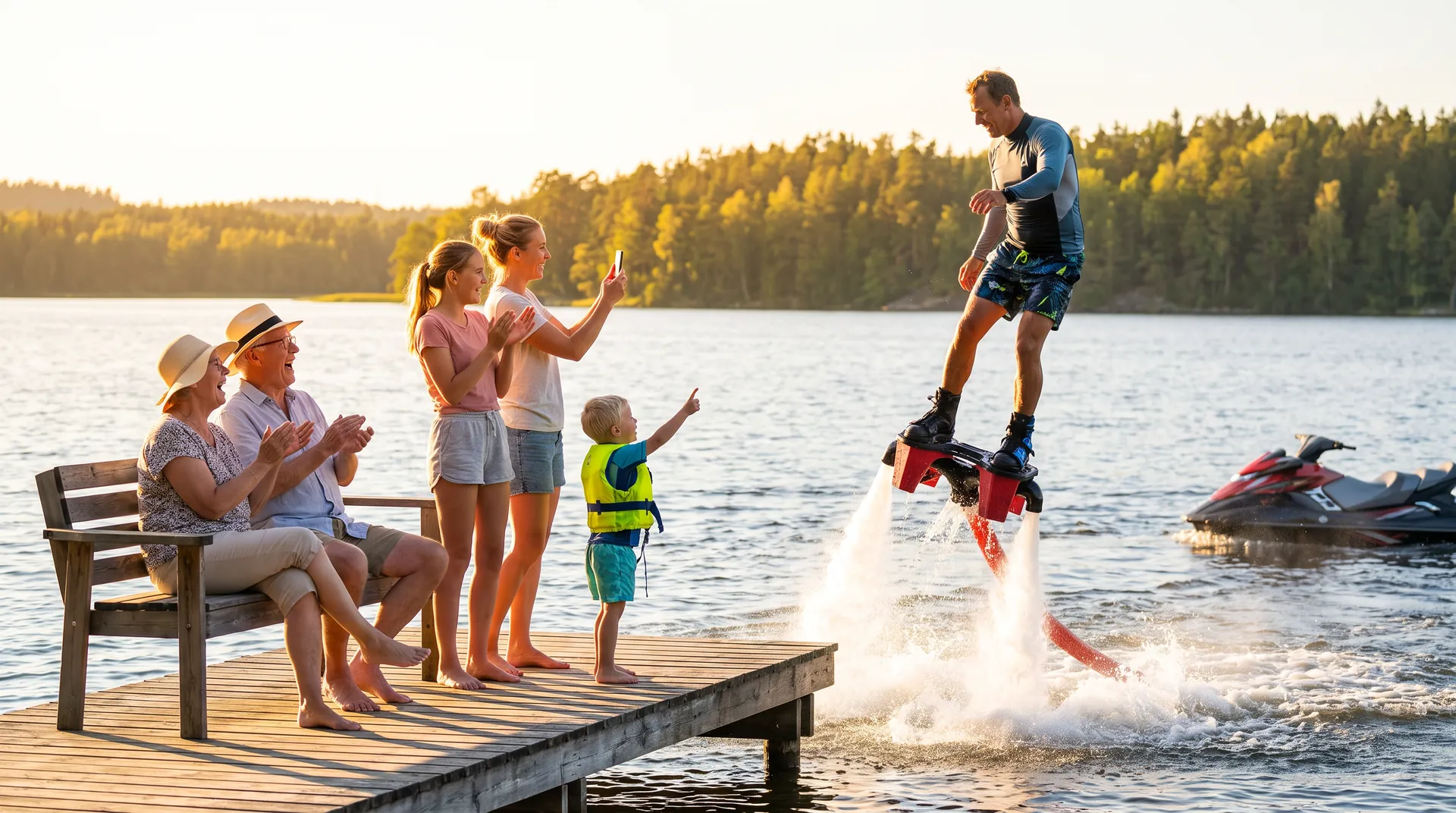 Water Hoverboard, in use
