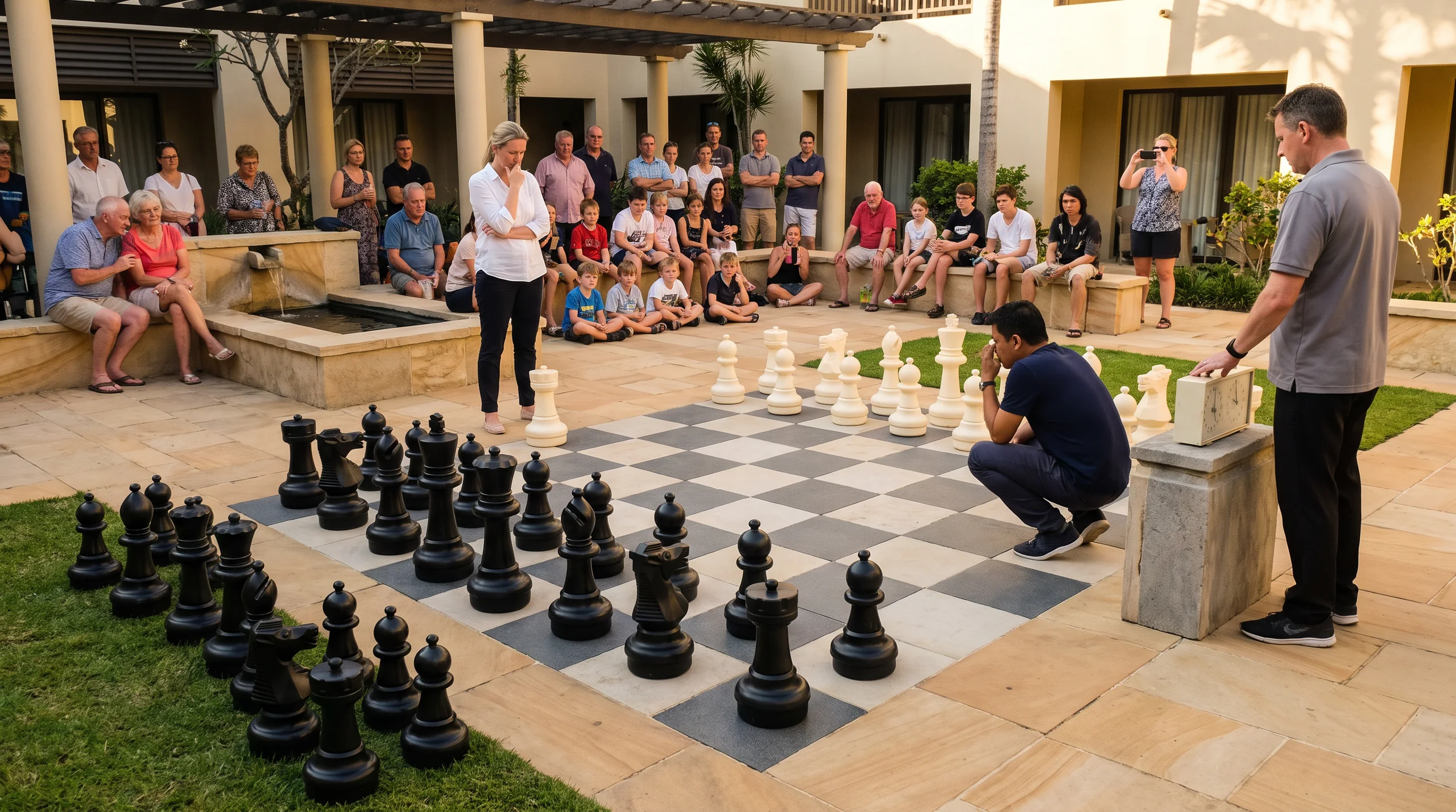 Human Chess, at a site