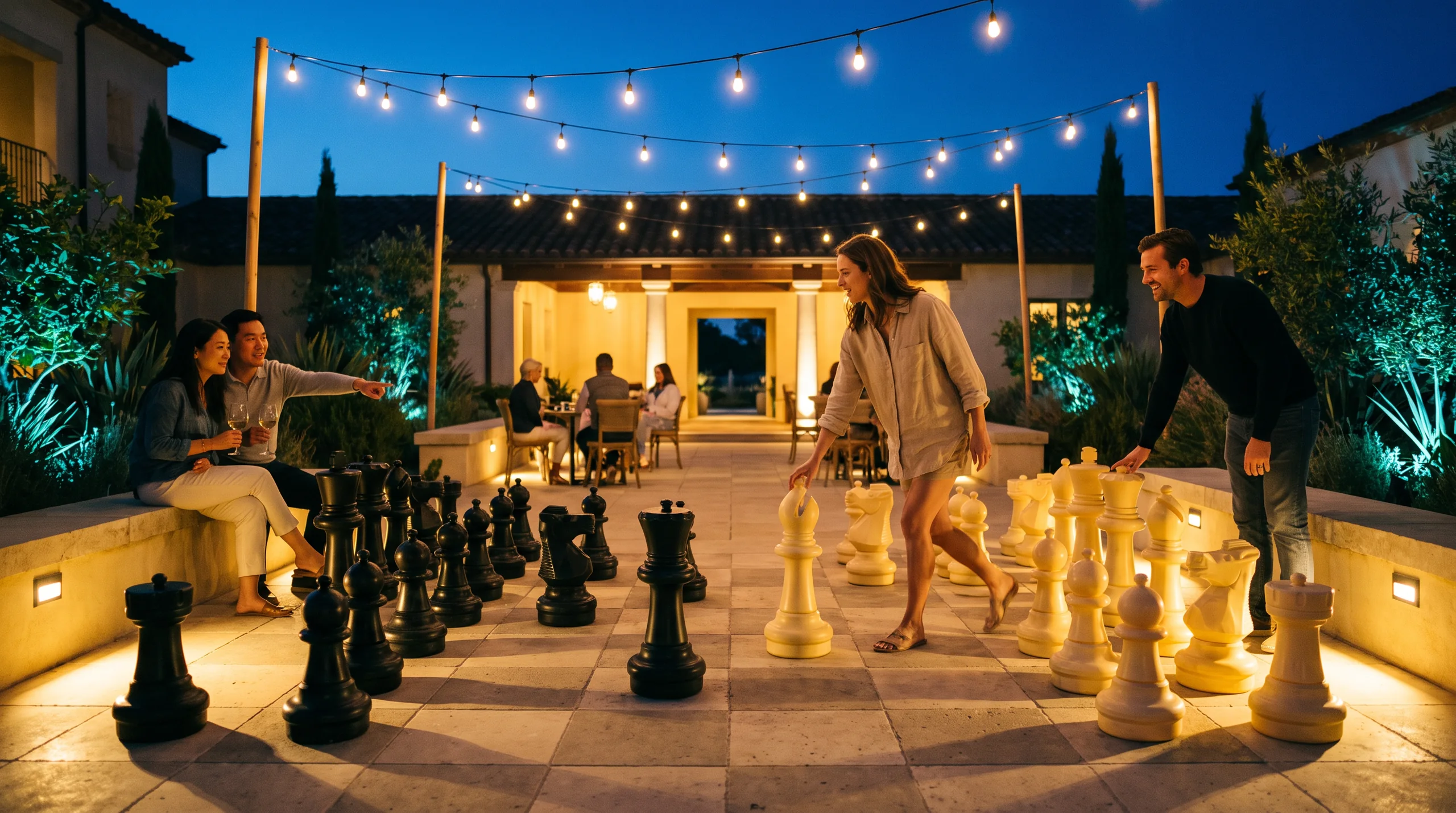 Human Chess, at a site
