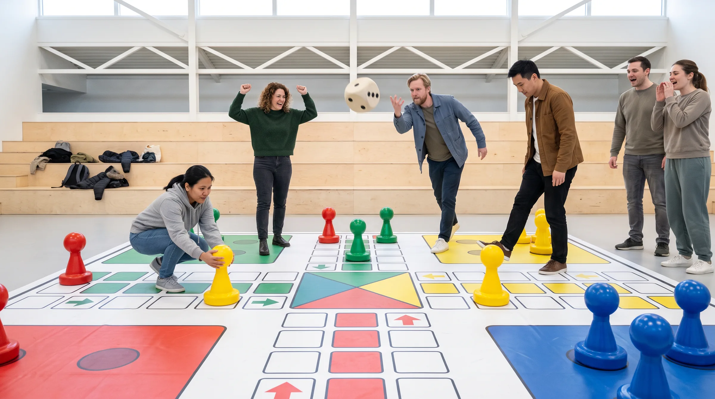 Human Ludo, in use