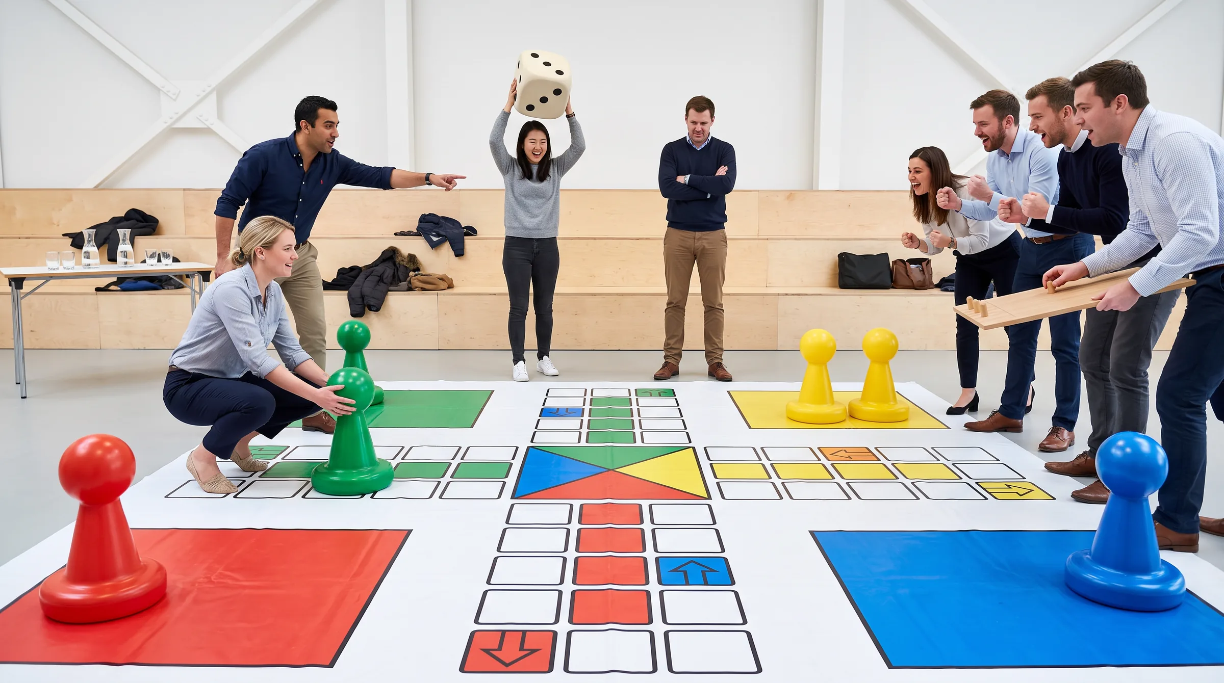 Human Ludo, in use