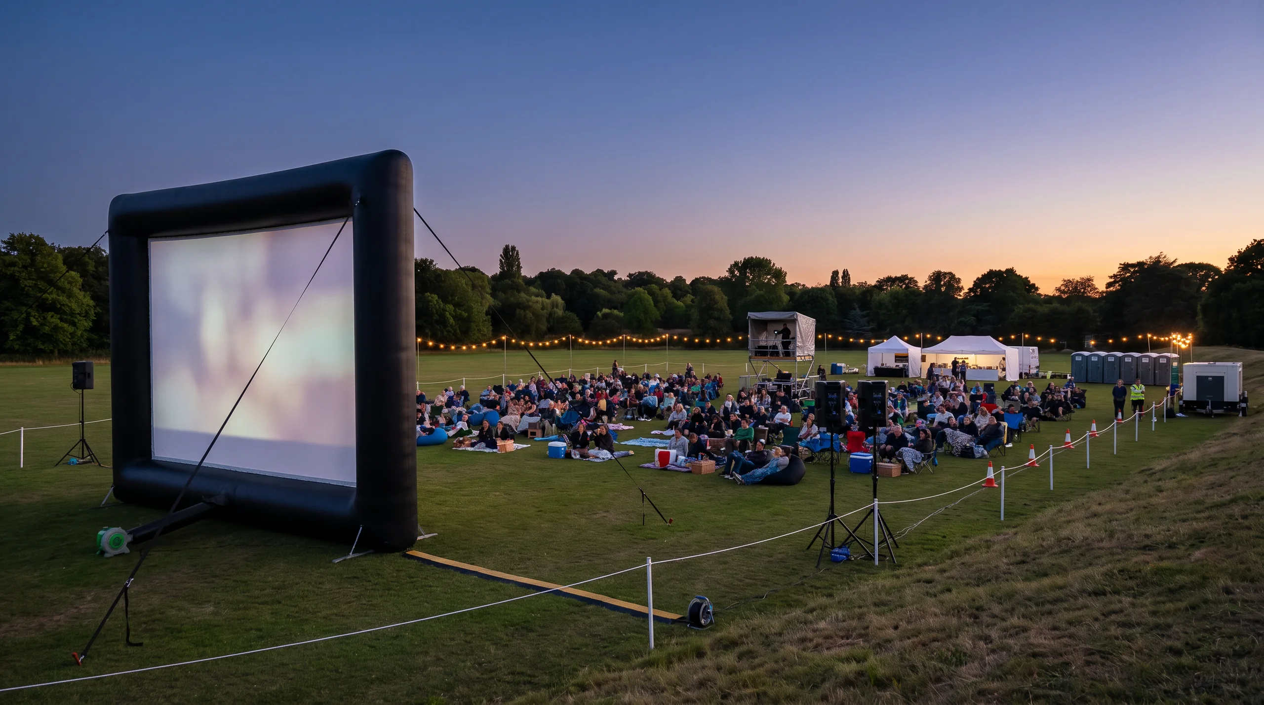 Inflatable Screen, at a site