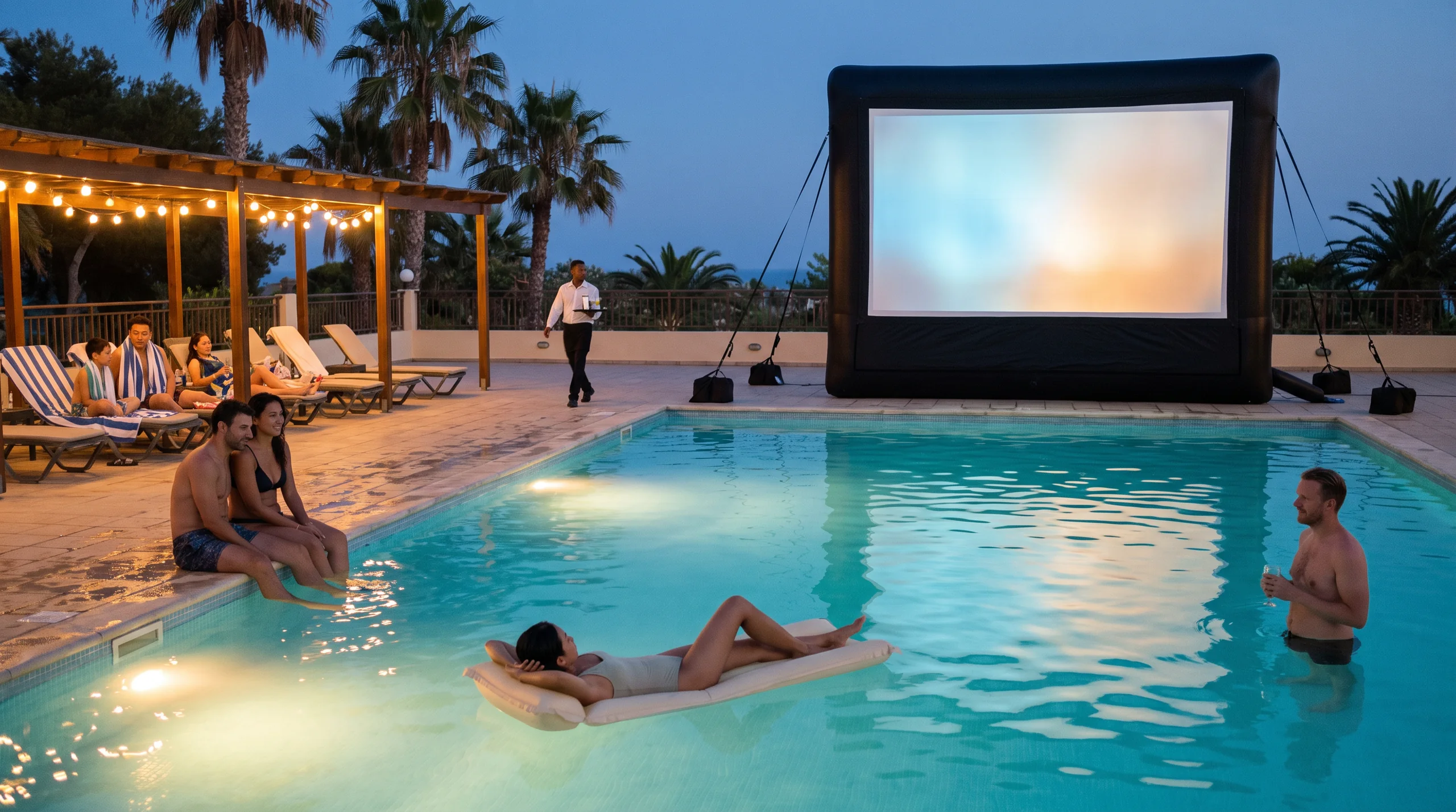 Inflatable Screen, at a site