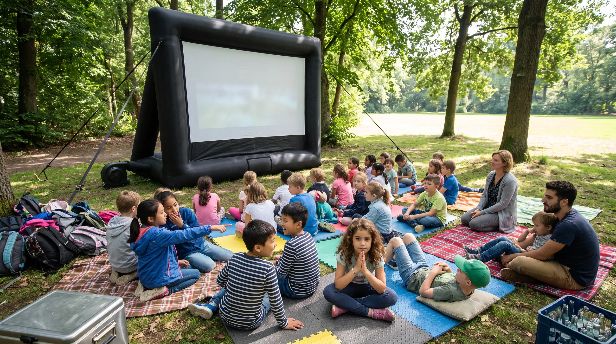 Inflatable Screen, at a site