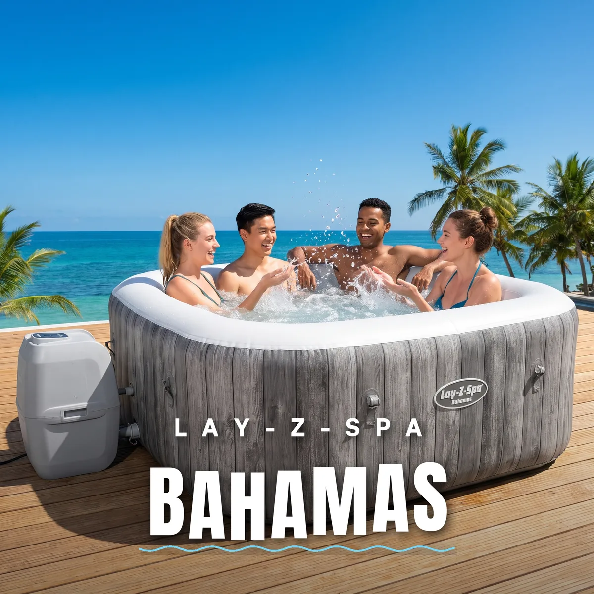 Bestway Lay-Z-Spa Bahamas AirJet Inflatable Hot Tub 60005