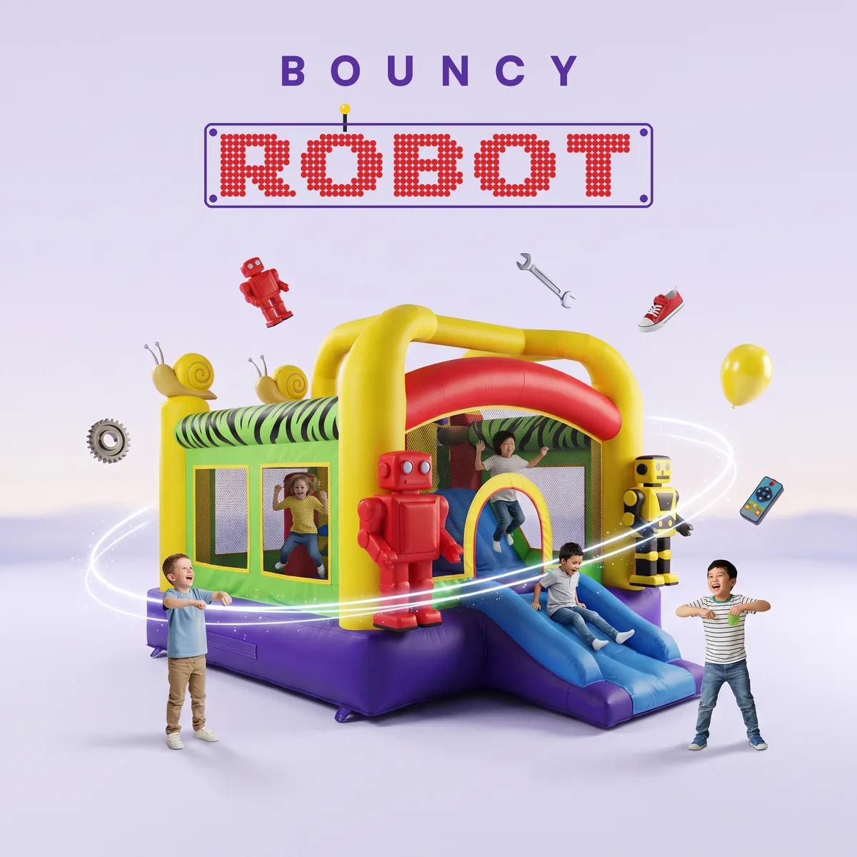 Bouncy Robot Inflatable Slide Bounce House