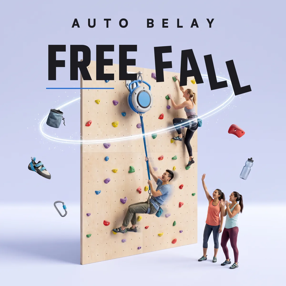 Free Fall Jump Auto Belay Device