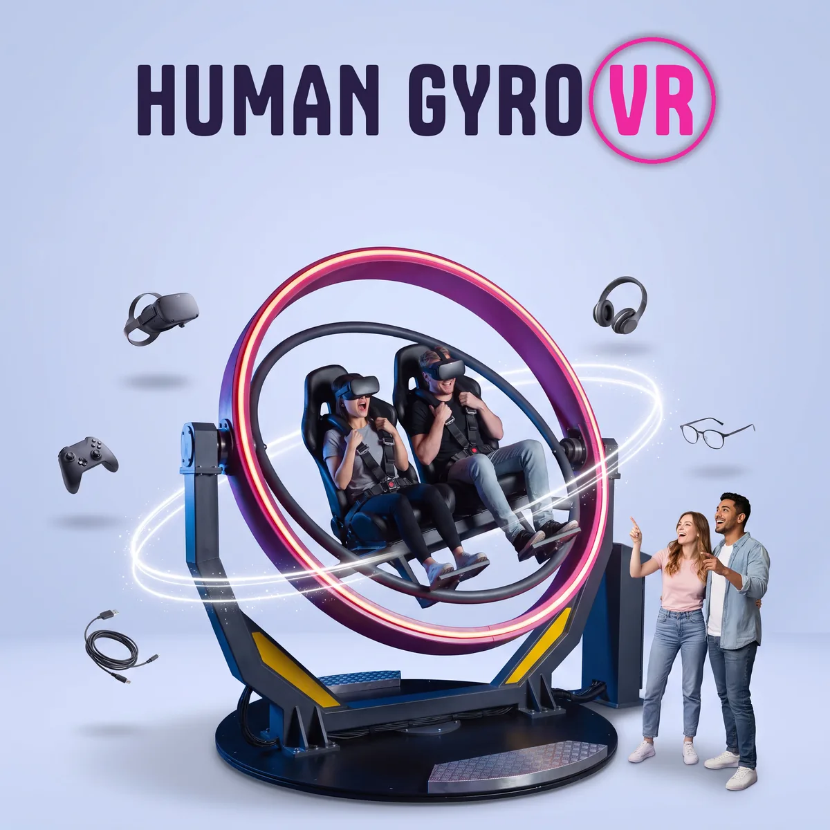 Human Gyro VR Ride, 360 Degree VR Simulator