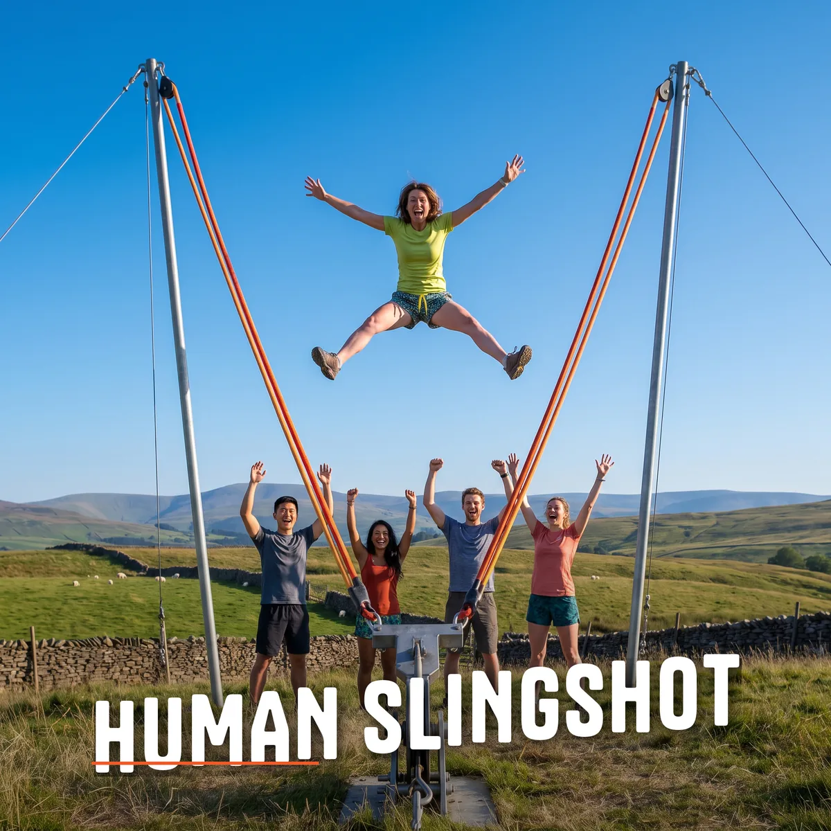 Human Slingshot Ride for Adventure Parks
