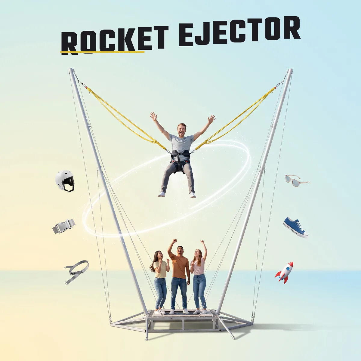 Rocket Ejector Reverse Bungee Ride