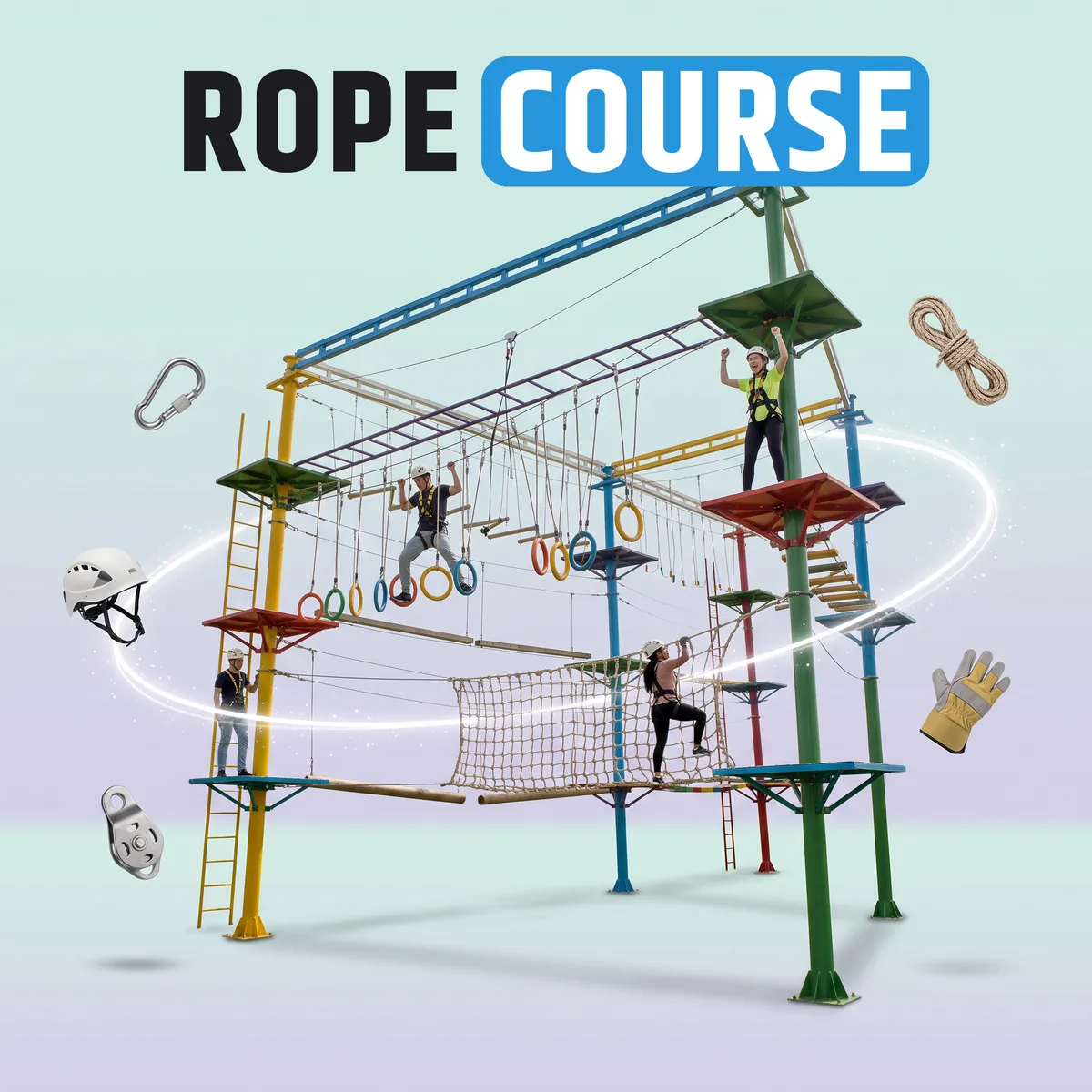 High Rope Course for Adventure Parks