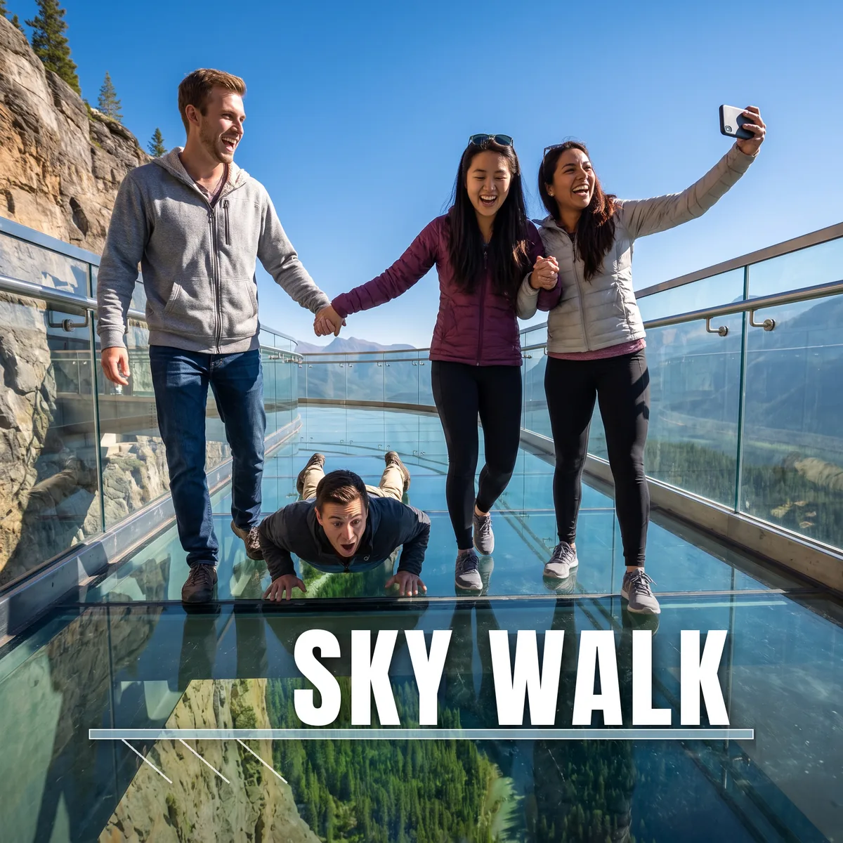 Glass Sky Walk for Cliffs and Viewpoints