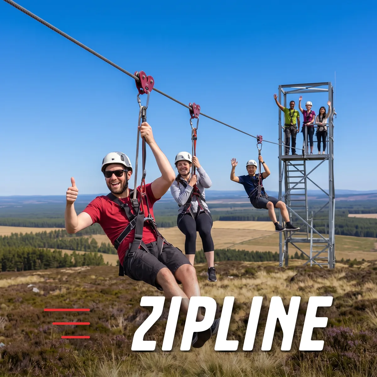 Zipline for Resorts and Adventure Parks