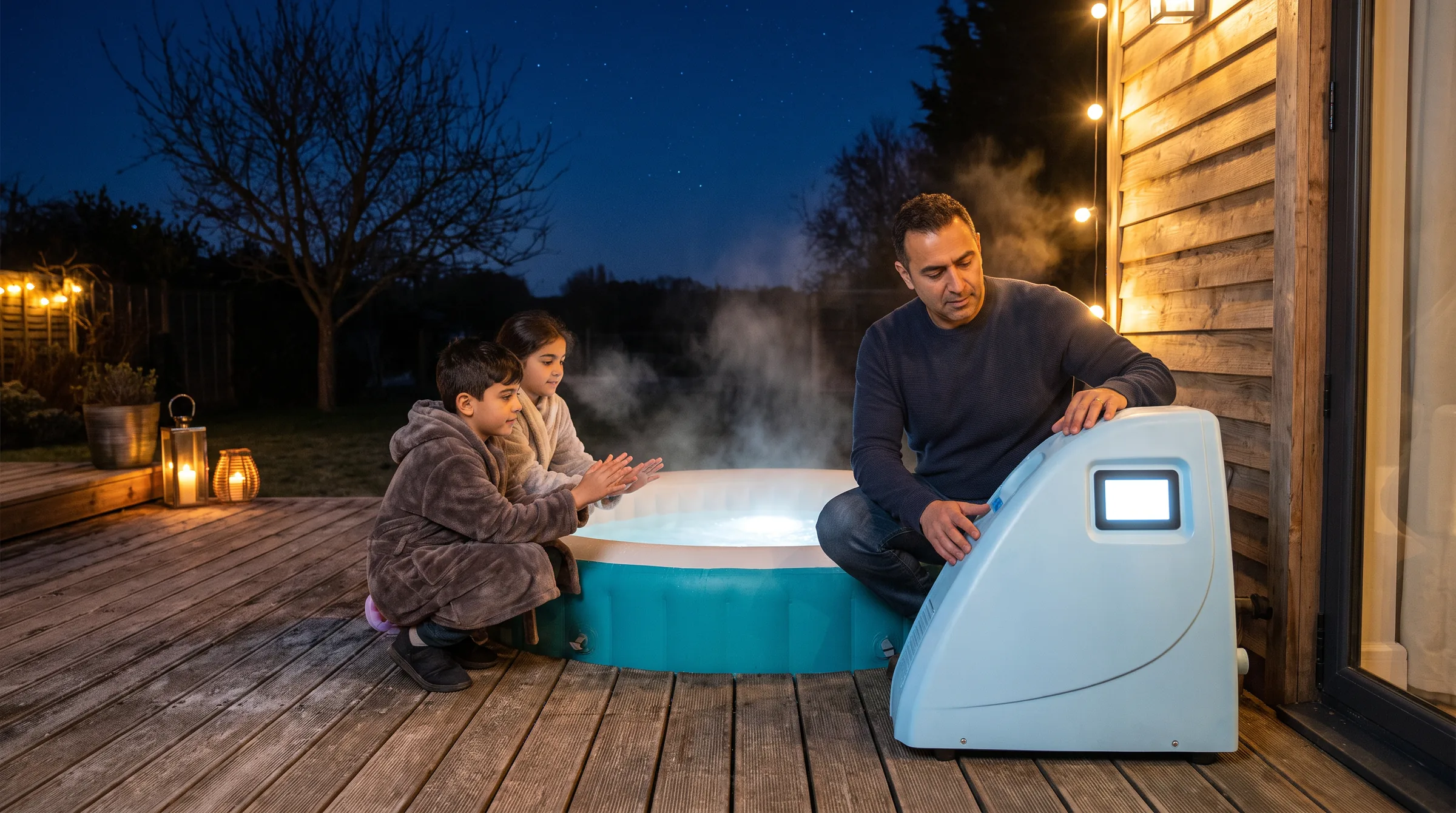 Digital Pool Heater, in use