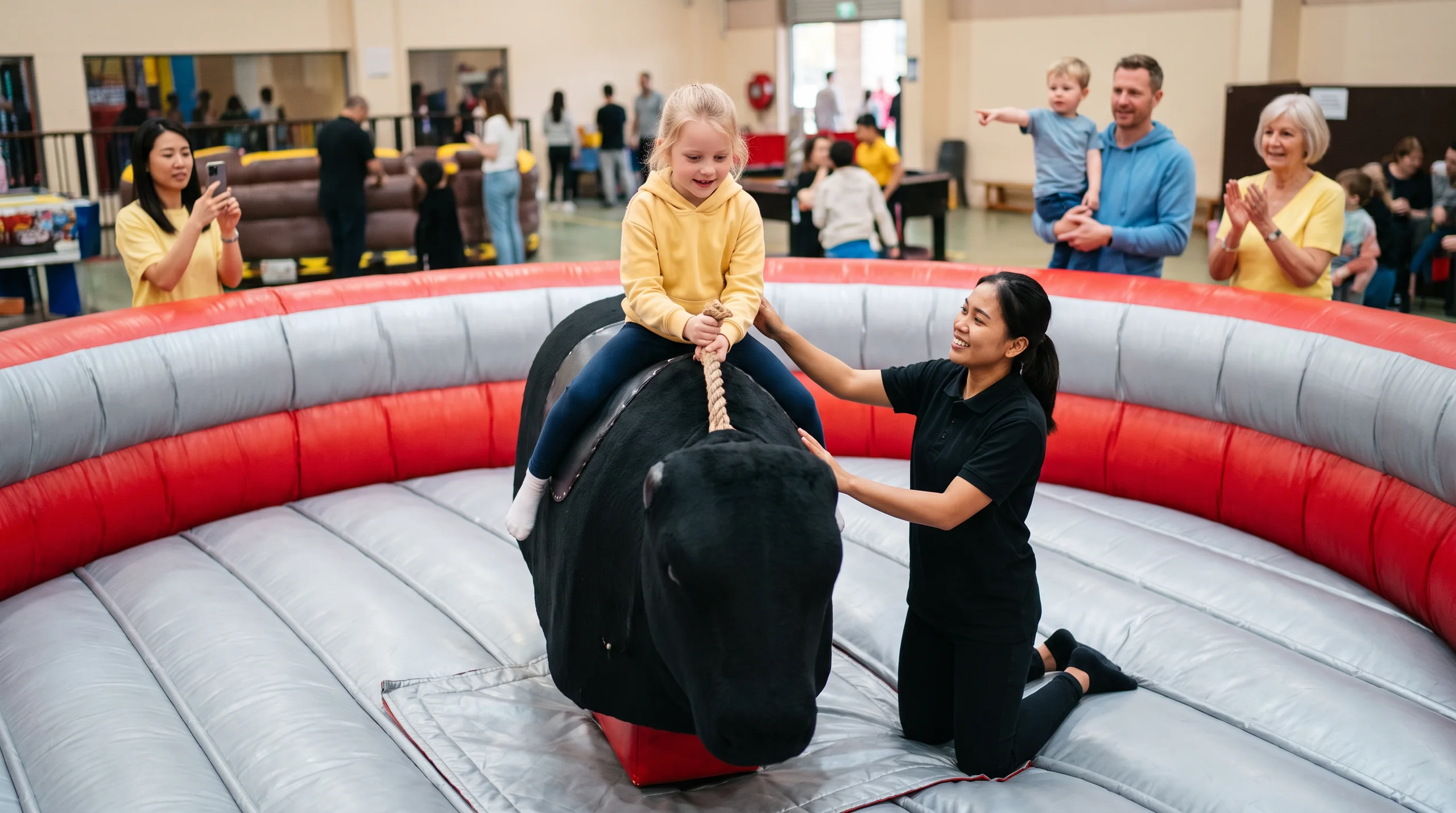 Mechanical Rodeo Bull, at a site
