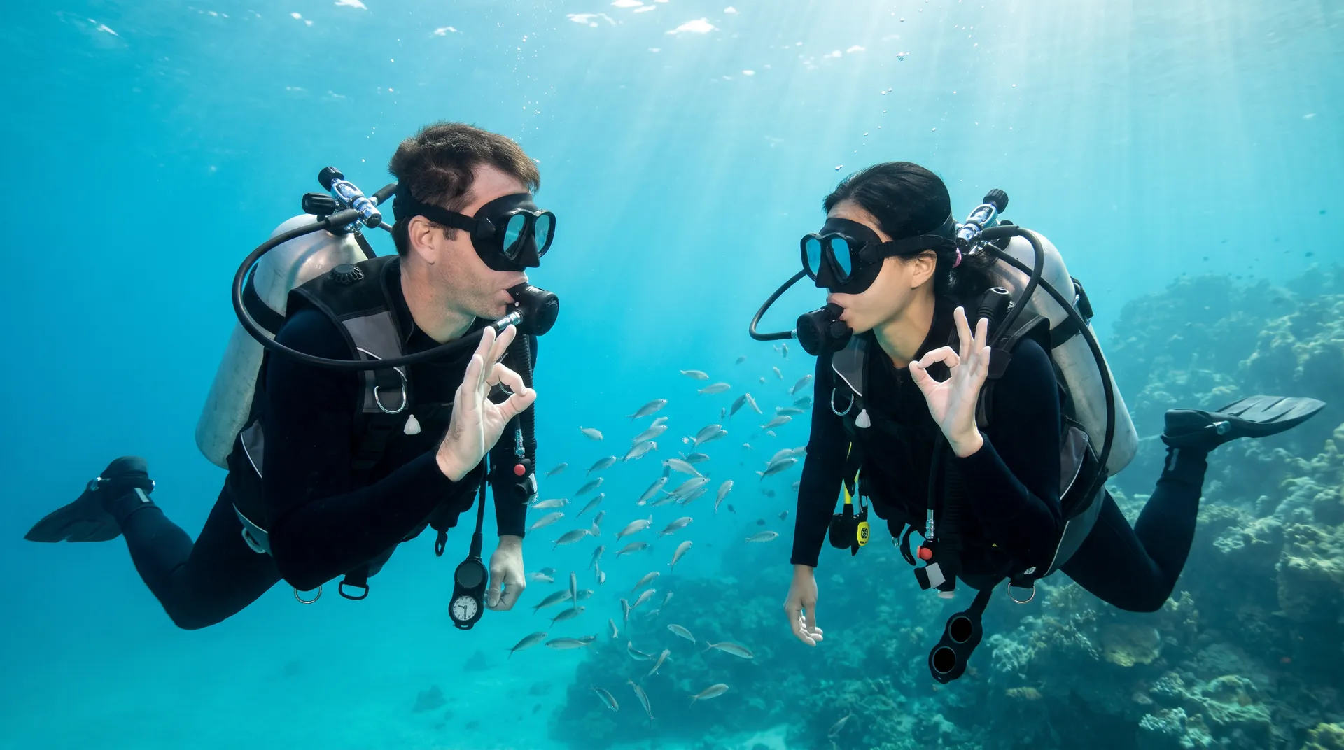 Scuba Diving Setup, in use