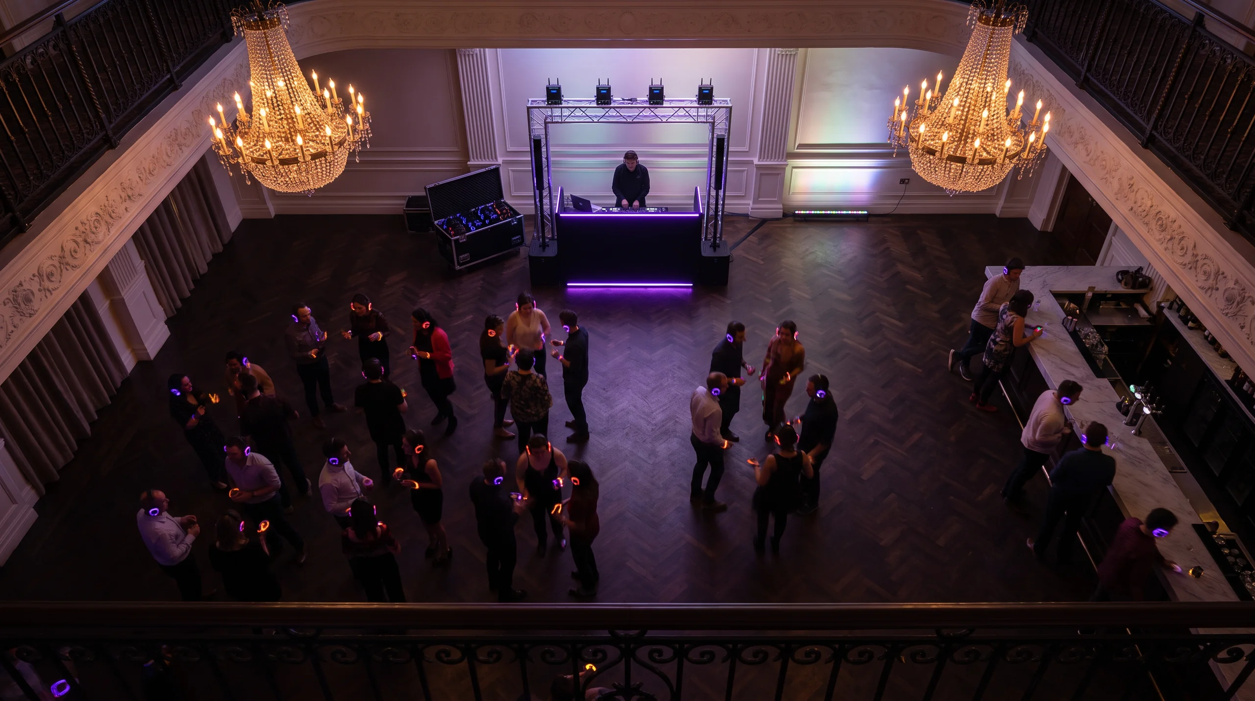 Silent Disco Venue Setup, at a site
