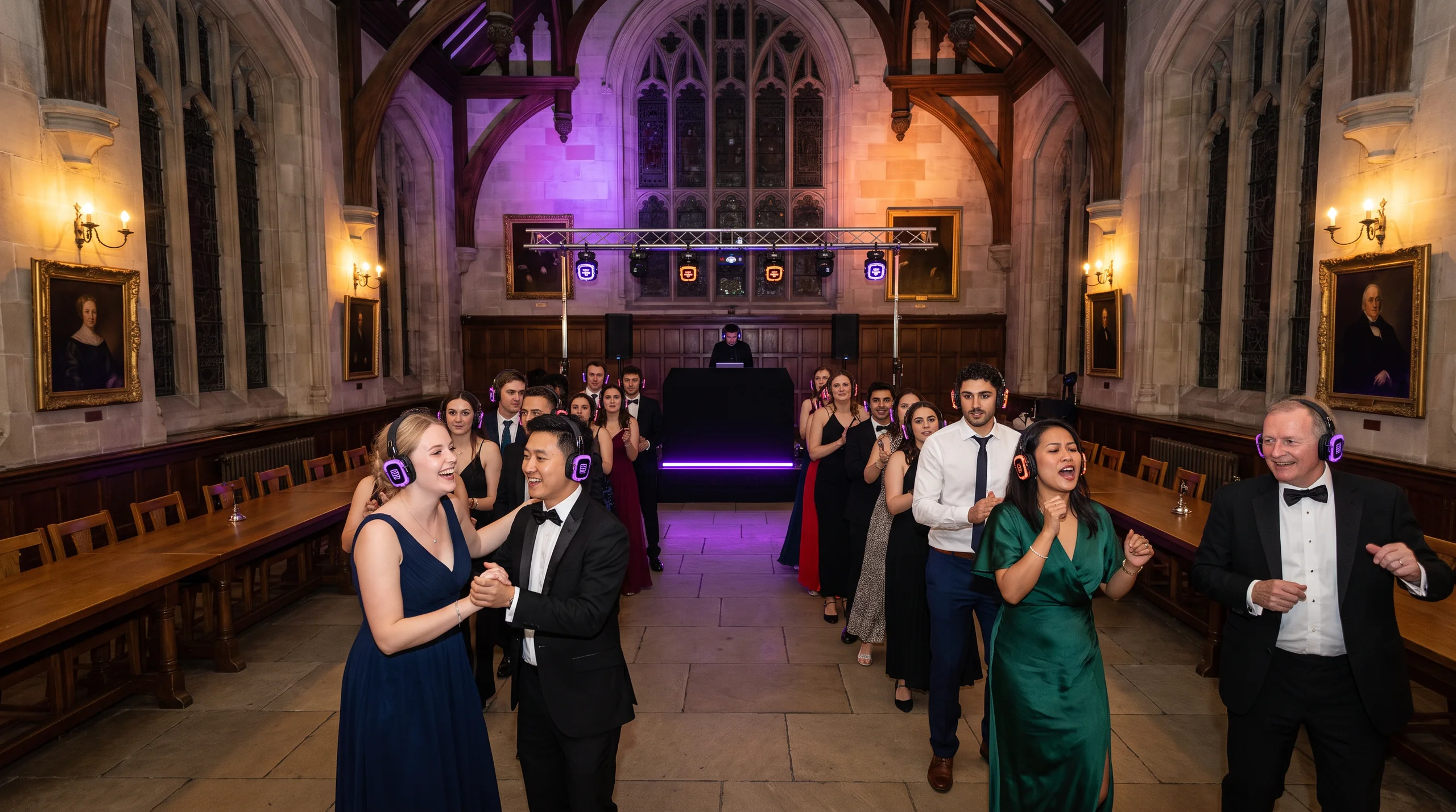 Silent Disco Venue Setup, at a site