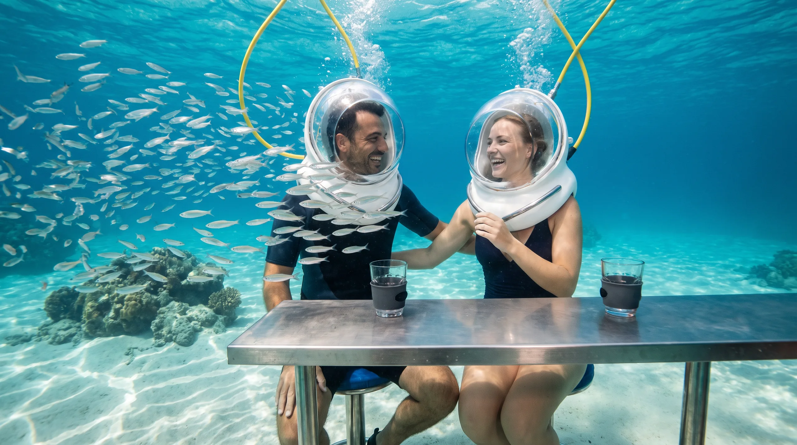 Underwater Oxygen Bar, at a site